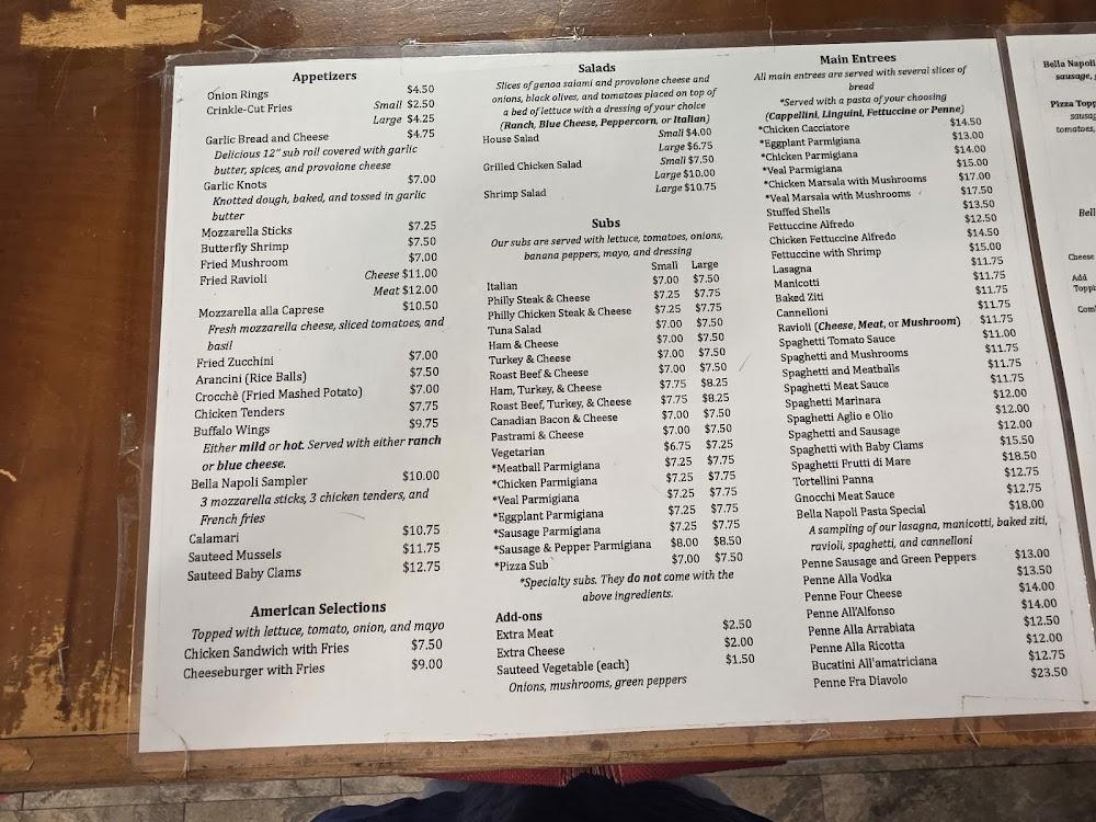 Bella Napoli Pizza Menu image 3