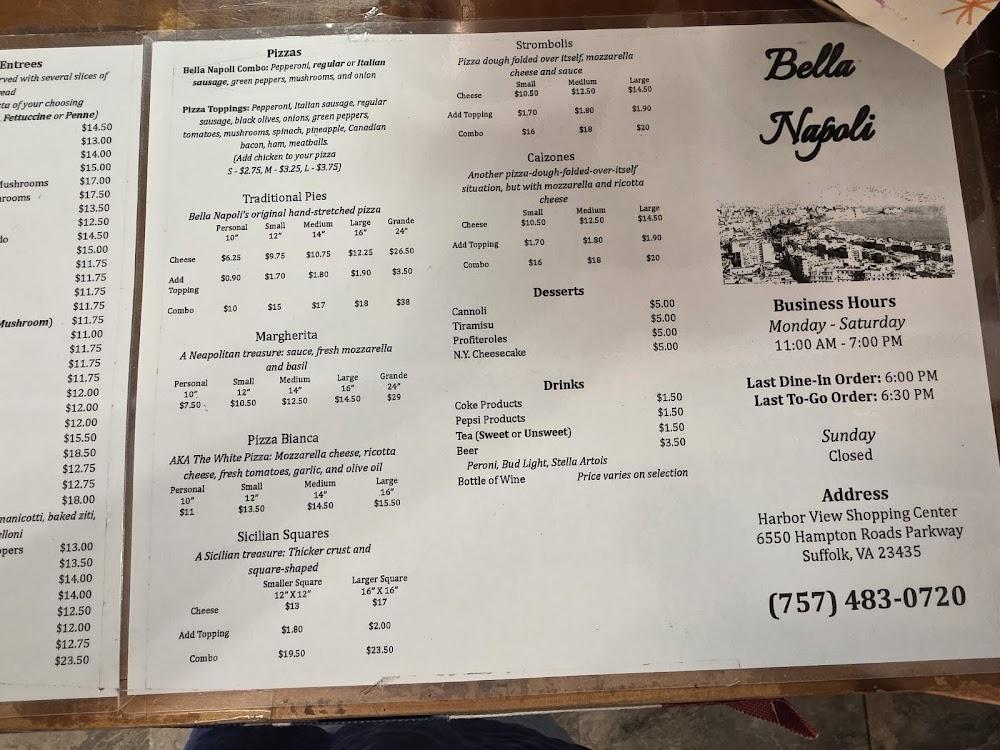 Bella Napoli Pizza Menu image 4